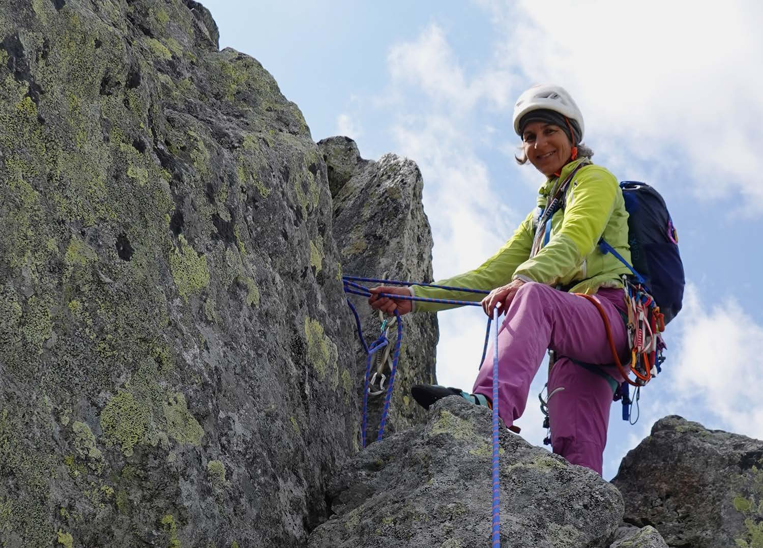Flurina Goerre beim Bergsteigen